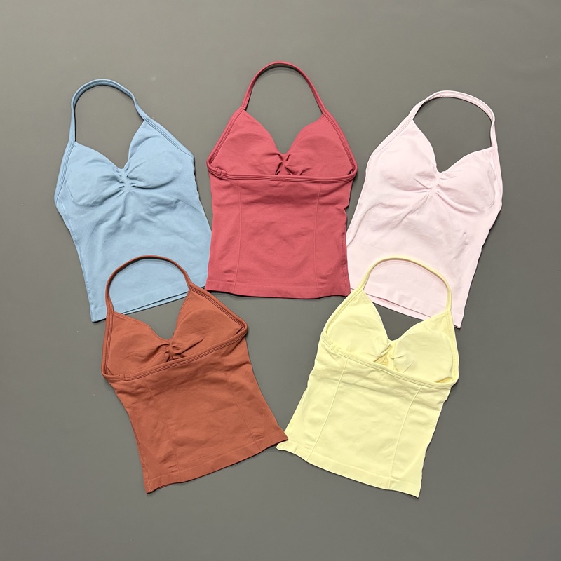 Sports Bra High Impact - Gym Dames Sporttanktop Naadloze halter Spaghettibandjes