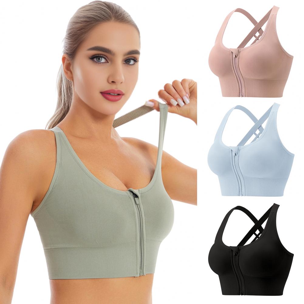 Sports Bra High Impact - Draadloze sportbeha met ritssluiting aan de
