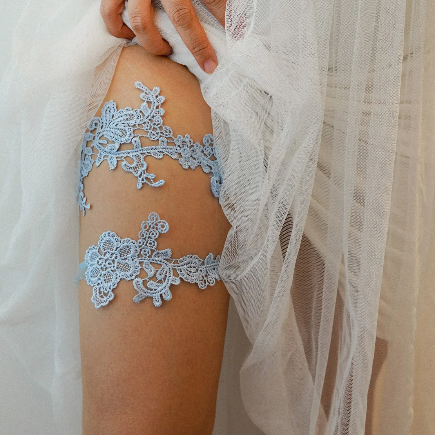 Hemelsblauwe Bruiloft Kousenba - Garter Belt Set recensie en prijs