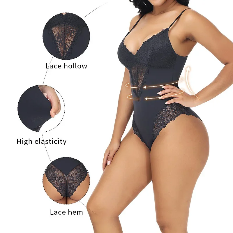 GUUDIA Kanten bodysuit V-hals  - Shapewear Bodysuit Firm recensie en prijs