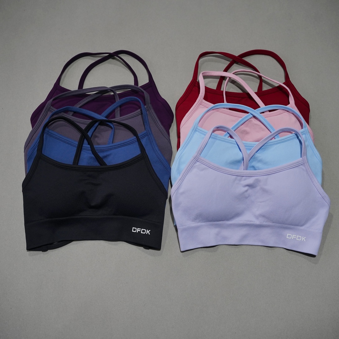 DFDK Geribbelde naadloze yoga- - Push Up Bra Padded recensie en prijs